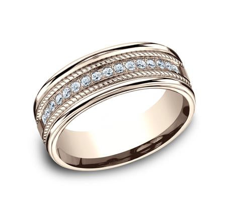 Benchmark Rose Gold 7.5mm Diamond Ring SKU CF717581R