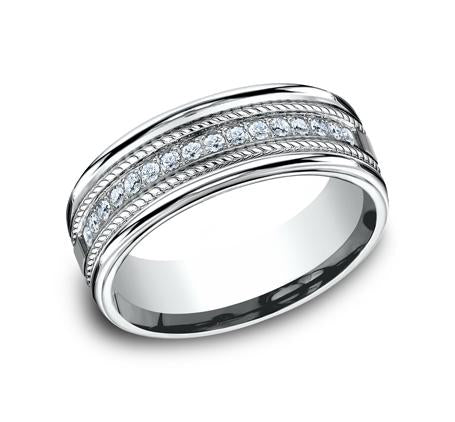 Benchmark White Gold 7.5mm Diamond Ring SKU CF717581W