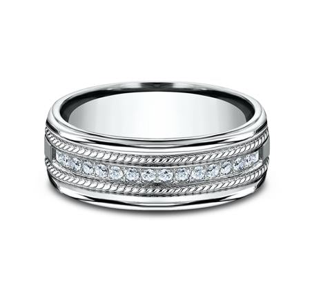 Benchmark White Gold 7.5mm Diamond Ring SKU CF717581W