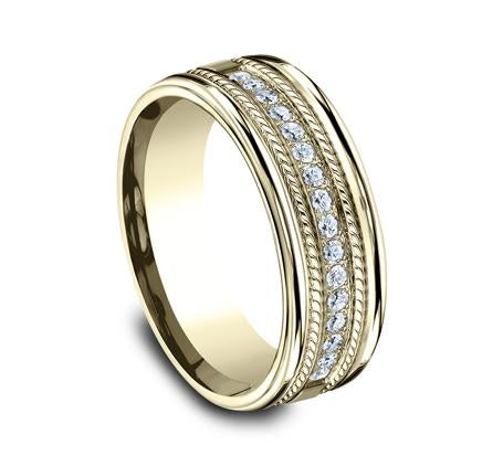 Benchmark Yellow Gold 7.5mm Diamond Ring SKU CF717581Y