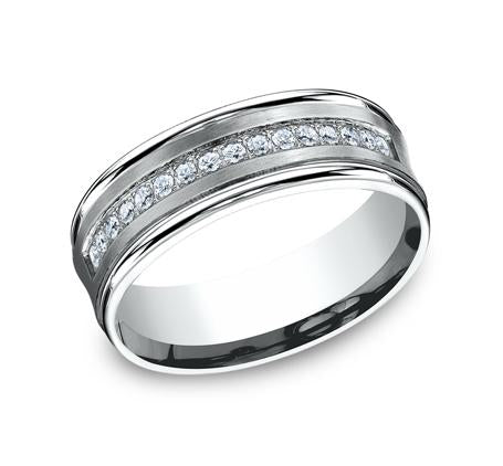 Benchmark White Gold 7.5mm Diamond Ring SKU CF717593W