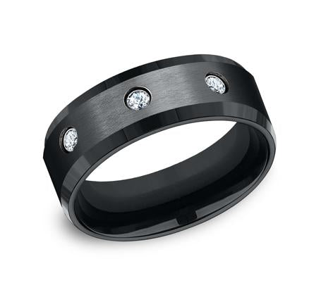 Forge Black Cobalt 8mm Diamond Ring SKU CF98660BKCC