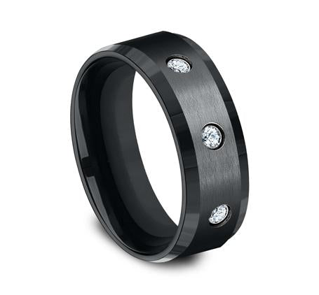 Forge Black Cobalt 8mm Diamond Ring SKU CF98660BKCC