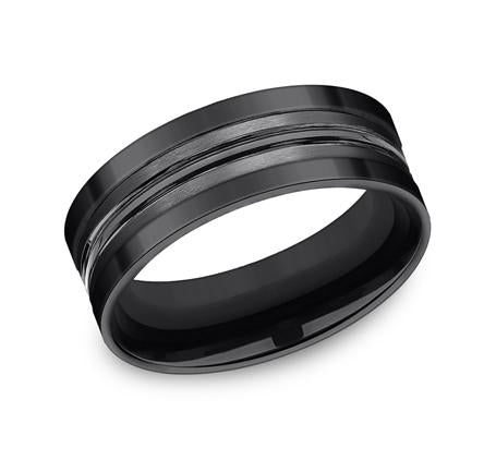 Forge Black Titanium 8mm Ring SKU CFSE58180BKT