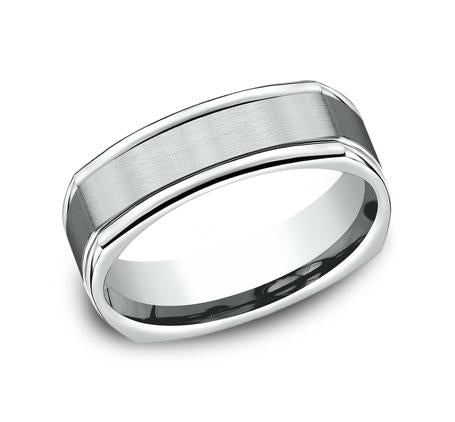 Benchmark White Gold 7mm Ring SKU EURECF7702SW