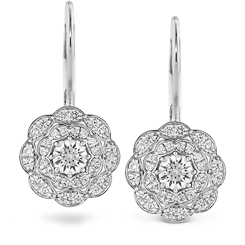Lorelei Double Halo Diamond Drop Earrings