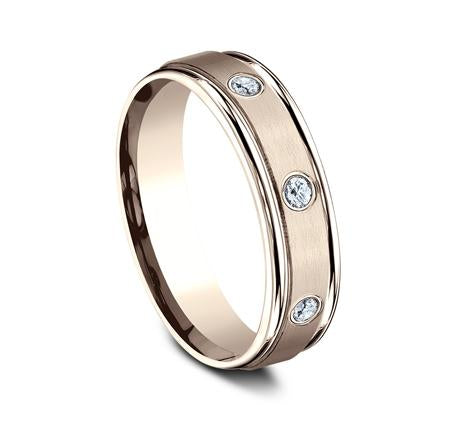 Benchmark Rose Gold 6mm Diamond Ring SKU RECF516140R