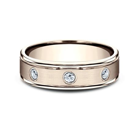 Benchmark Rose Gold 6mm Diamond Ring SKU RECF516140R