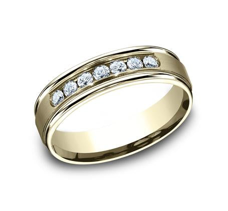 Benchmark Yellow Gold 6mm Diamond Ring SKU RECF516516Y
