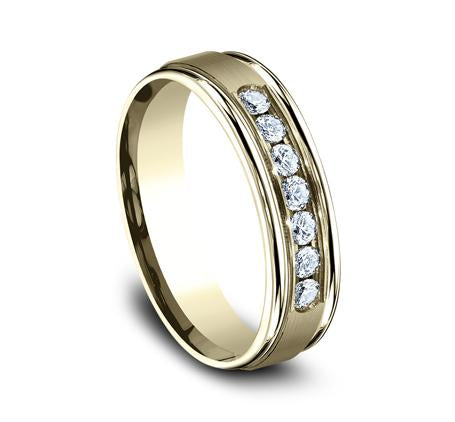 Benchmark Yellow Gold 6mm Diamond Ring SKU RECF516516Y