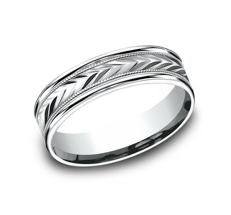 Benchmark White Gold 6mm Ring SKU RECF7603W