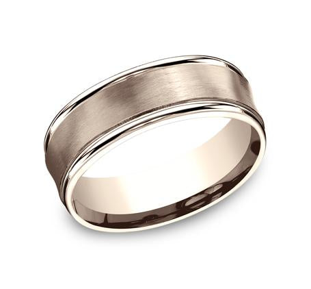 Benchmark Rose Gold 7.5mm Ring SKU RECF87500R