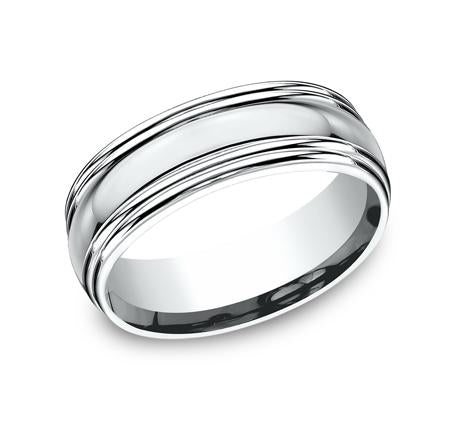 Benchmark White Gold 7.5mm Ring SKU RECF87501W