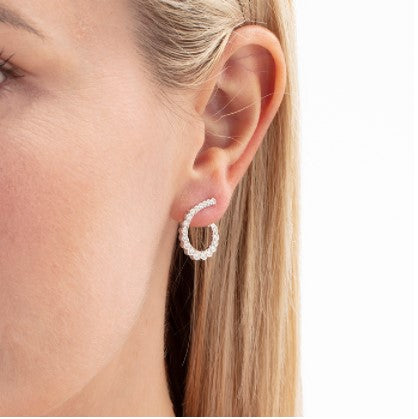 Aerial Regal Diamond Hoop Earrings - Large