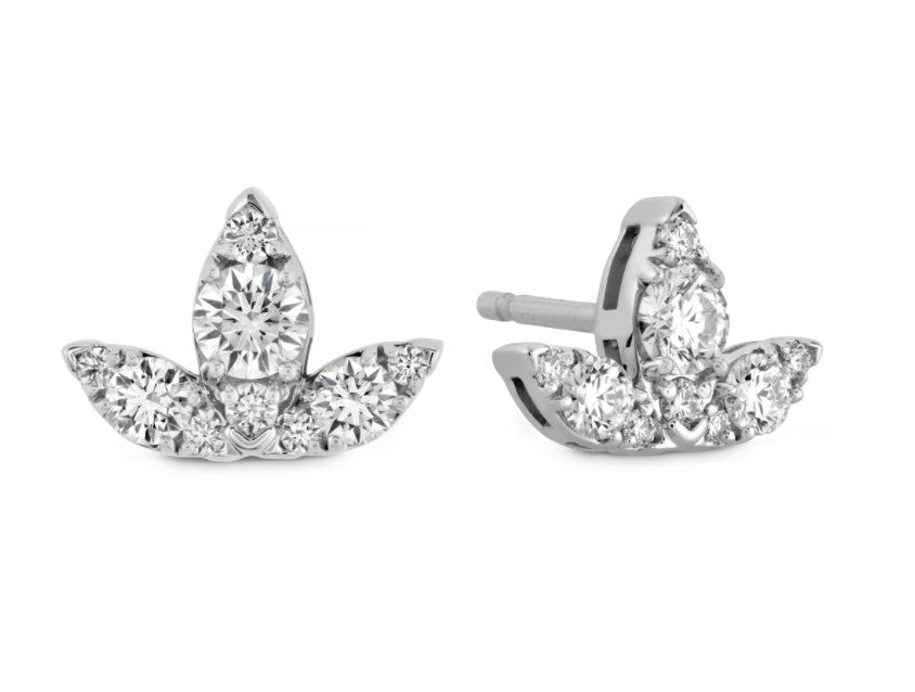 Aerial Triplicity Diamond Stud Earrings
