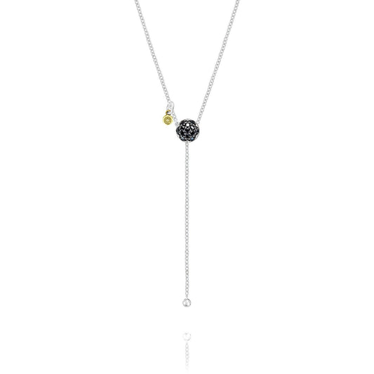 Sonoma Mist Pave Dew Drop Lariat featuring Black Diamonds Style #SN21844